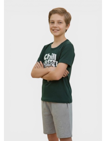 παιδική πιτζάμα nina club βαμβακερή καλοκαιρινή πράσινη