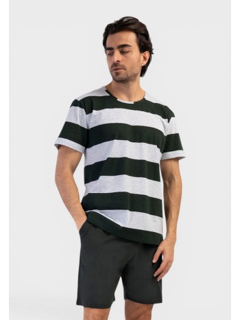 ανδρική πιτζάμα vienetta καλοκαιρινή ριγέ βαμβακερή