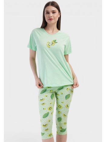 γυναικεία πιτζάμα κάπρι vienetta καλοκαιρινή βαμβακερή