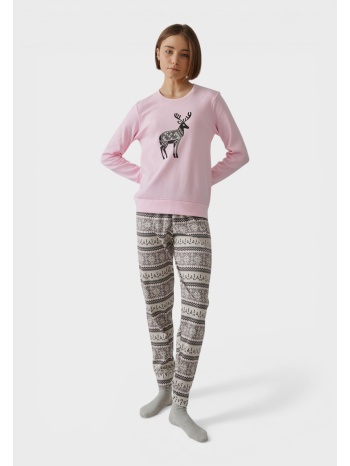 minerva nordic γυναικεία χειμερινή πυτζάμα 100% βαμβακερή σε προσφορά