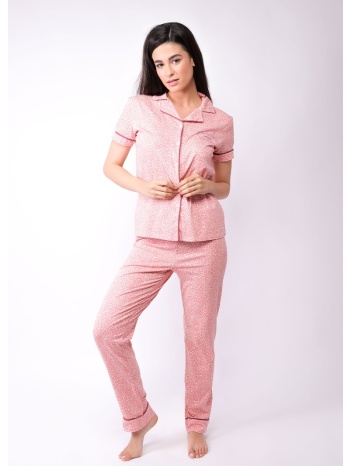 πιτζάμα γυναικεία με κουμπιά pink leopard 55628a σε προσφορά