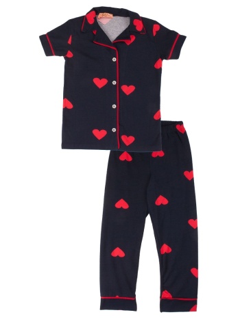 πιτζάμα παιδική-εφηβική με κουμπιά first love 55609k σε προσφορά