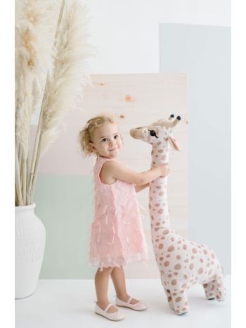 φορεματάκι παιδικό ροζ με κροσάκια pn15881 σε προσφορά