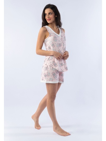 πιτζάμα γυναικεία κουμπιά στη μπλούζα pop corn 12872 σε προσφορά