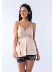 πιτζάμα γυναικεία με σορτσάκι elegant lace 12907