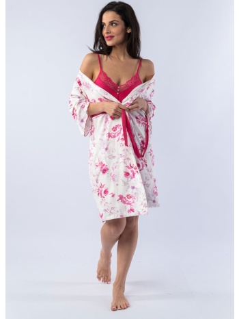 σετ ρόμπα - νυχτικό pink lace floral 12850 σε προσφορά