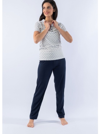 πιτζάμα γυναικεία κοντομάνικη modal spotted 72019 σε προσφορά