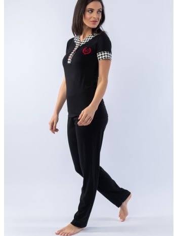 πιτζάμα γυναικεία κοντομάνικη modal black 72511 σε προσφορά