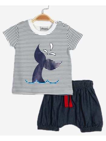 σετ παντελονάκι - μπλούζα whale panolino pn14320 σε προσφορά