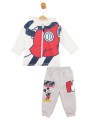 σετ βρεφικη φορμα cimpa mickey mouse με φερμουαρ mc21126-εκρού
