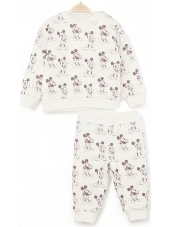 σετ βρεφική φόρμα cimpa disney mickey mouse allover εκρού σε προσφορά