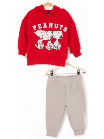 βρεφικό σετ φόρμας με κουκούλα cimpa με τον snoopy σε προσφορά