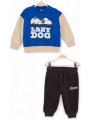 σετ βρεφική φόρμα cimpa disney με τον snoopy μπλε sn21619-μπλε