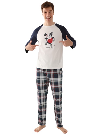 πιτζαμα ανδρική arnetta winter day ar2750-λευκό σε προσφορά