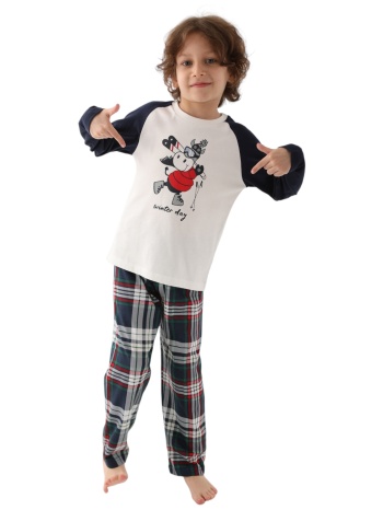 πιτζάμα εφηβική arnetta winter day ar2750b-λευκό σε προσφορά