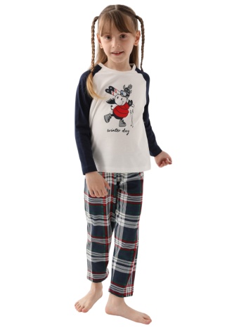 πιτζάμα εφηβική arnetta winter day girl ar2600g-λευκό σε προσφορά