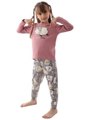 πιτζάμα εφηβική arnetta white sheep girl ar2633g-σάπιο μήλο σε προσφορά