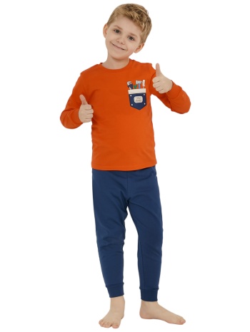 πιτζάμα παιδική rolypoly builder kid rp3197k-πορτοκαλί σε προσφορά