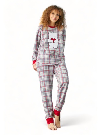 πιτζαμα γυναικεία fleece siyah inci love you bear σε προσφορά
