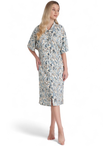 νυχτικό απαλό μακρύ με κουμπιά pijadore floral σε προσφορά