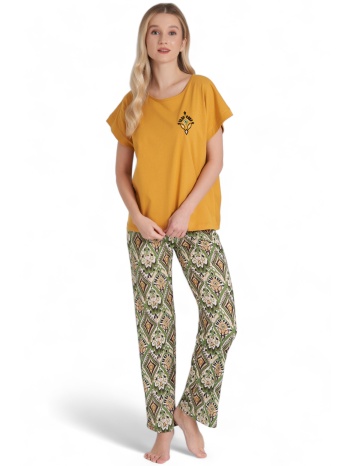 πιτζάμα γυναικεία βισκόζ pijadore ethnik pjdr1636-κίτρινο σε προσφορά
