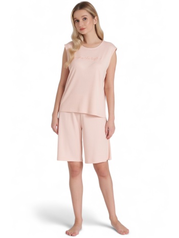 πιτζάμα γυναικεία βισκόζ με σορτσάκι pijadore pjdr1659-σομόν σε προσφορά