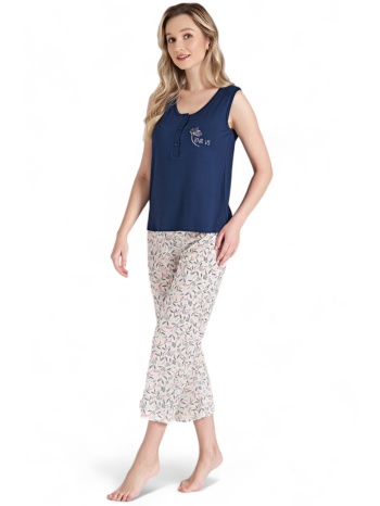 πιτζάμα γυναικεία βισκόζ με παντελόνι 3/4 pijadore floral σε προσφορά