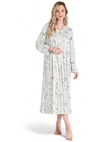 νυχτικό γυναικείο μακρύ floral pijadore pjdr1699-μέντα σε προσφορά