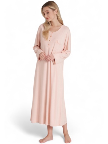 νυχτικό γυναικείο μακρύ μονόχρωμο pijadore pjdr1655-σομόν σε προσφορά