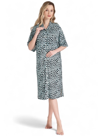 νυχτικό γυναικείο μακρύ με κουμπιά pijadore animal print σε προσφορά