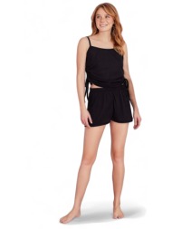 πιτζάμα γυναικεία με σορτσάκι pijamood black pjmd10844-μαύρο