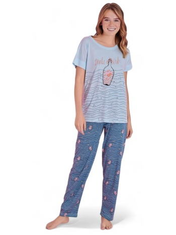 πιτζάμα γυναικεία μακρύ παντελόνι pijamood wish σε προσφορά