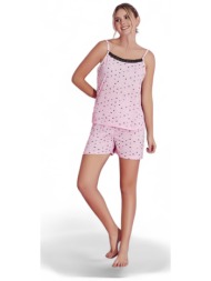 πιτζάμα γυναικεία με σορτσάκι pijamood spots pink pjmd200110-ροζ