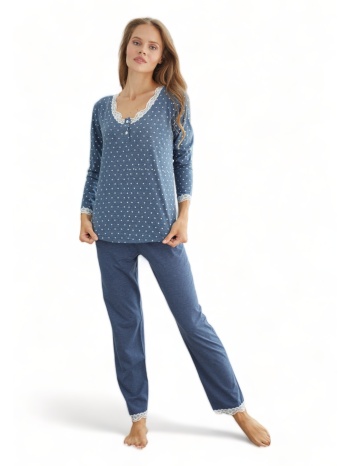 πιτζάμα γυναικεία βαμβακερή sexen blue dreams σε προσφορά