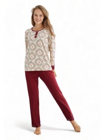 πιτζάμα γυναικεία βαμβακερή sexen red roses σε προσφορά