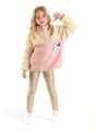 σετ για κορίτσι fleece cimpa minnie mouse και κολάν mn21232-πούδρα