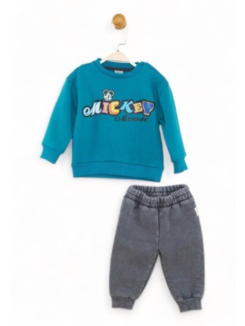 βρεφικό σετ φόρμας cimpa mickey της disney πετρόλ σε προσφορά