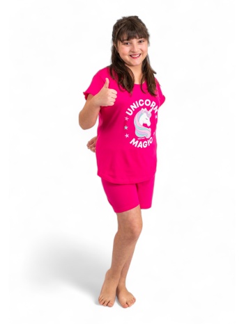 πιτζάμα παιδική nina club unicorn magic nc150-φούξια σε προσφορά
