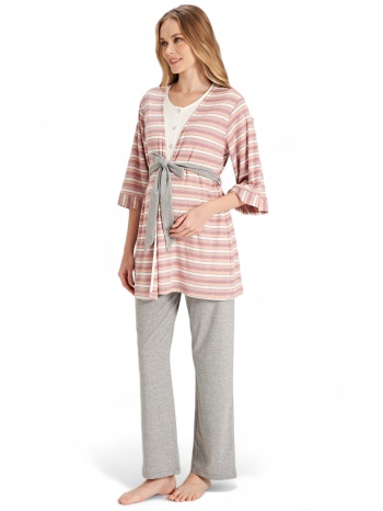 πιτζάμα εγκυμοσύνης με ρόμπα fayza pastel love hearts σε προσφορά