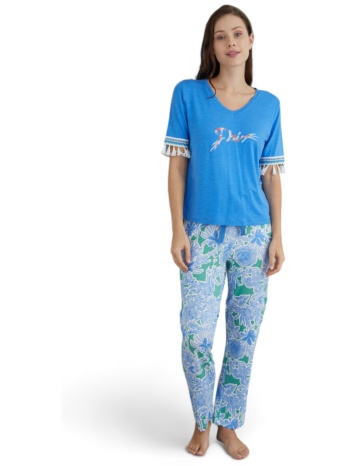 πιτζάμα γυναικεία ipektenim fresh ipkt8305-μπλε σε προσφορά