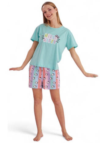 πιτζάμα γυναικεία με σορτσάκι hello kitty happy σε προσφορά