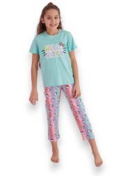 πιτζάμα παιδική με μακρύ παντελόνι hello kitty happy hk016k-πολύχρωμο