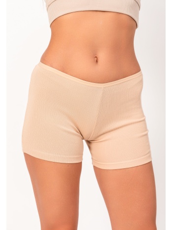 σορτσάκι γυναικείο rib basic kota kt5019-μπεζ