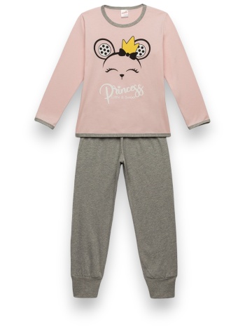 πιτζάμα παιδική sweet cats pink minerva mnrv90-62182a-ροζ σε προσφορά