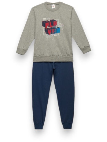 πιτζάμα παιδική player minerva grey mnrv90-62161a-γκρι σε προσφορά