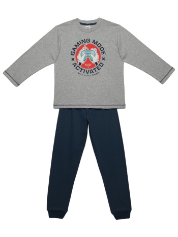 πιτζάμα παιδική gaming mood minerva grey mnrv90-62103b-γκρι σε προσφορά