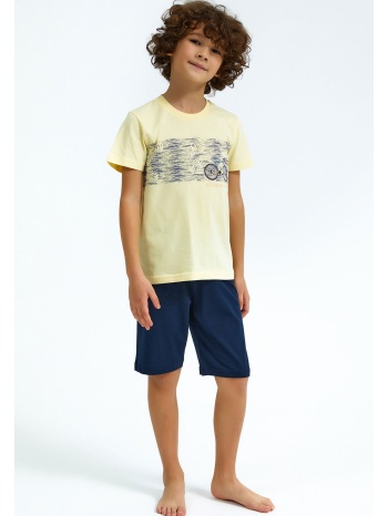 πιτζάμα rolypoly παιδική με σορτσάκι bike rp2715b-κίτρινο σε προσφορά