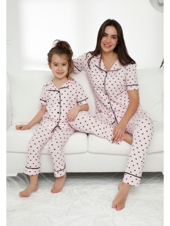 πιτζάμα παιδική-εφηβική με μακρύ παντελόνι little hearts σε προσφορά