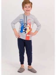 πιτζάμα παιδική looney tunes bugs bunny grey l1427