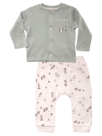 πιτζάμα βρεφική biorganic snow penguin με κουμπάκια 59672 σε προσφορά